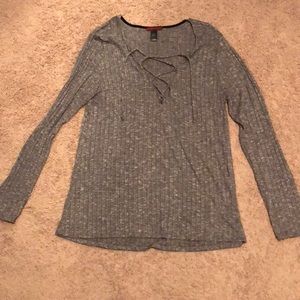 BKE lace up sweater
